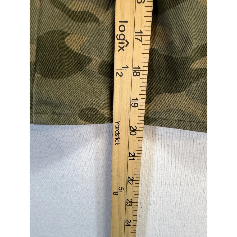 OshKosh Bgosh Kids Green Camo Hooded Shirt Jacket Twill Shacket Size 8 8A